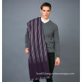 100% Men′s Wool Scarf in Solid Color Jacquard Wool Scarf